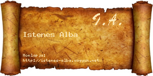 Istenes Alba névjegykártya
